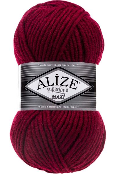 Alize Süperlana Maxi groasă fire de tricotat manual 390 cireșe