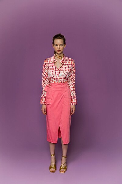 KAMEYA Belt Buckle Wrap Skirt