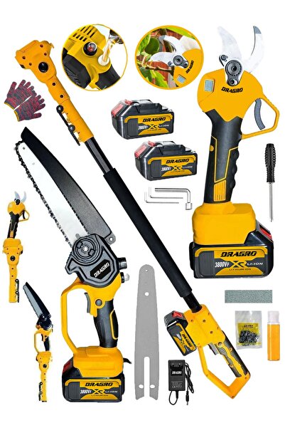 Dragro Alman 2'li Süper Set  3800 Vf 30 Ah Daflong Seri 2 Akülü Yağ Pompali Ş...