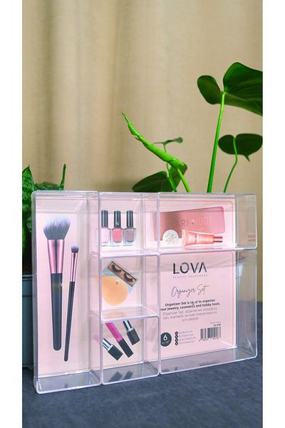 Lova Makeup Organizer Set of 6 LOVA Comes in 6 Pieces