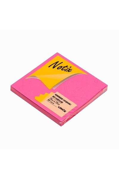 Umur Notıx Neon Pink Adhesive Note Paper 75x75mm 80 Sheets
