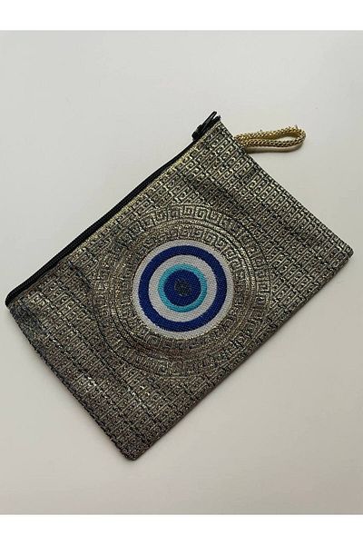 GALATA GIFT Women's Wallet with Evil Eye, Medium Size Stylish Zippered, Lined Wallet