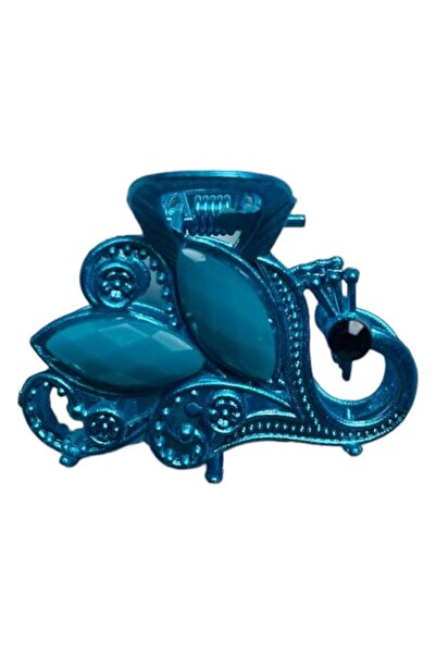 GALATA GIFT Σχήμα κύκνου, Μπλε κλιπ μαλλιών, μέταλλο, κούμπωμα με σφιγκτήρα, κλιπ μαλλιών με μανταλάκι, στιβαρό σιδερένιο κλιπ 4cm