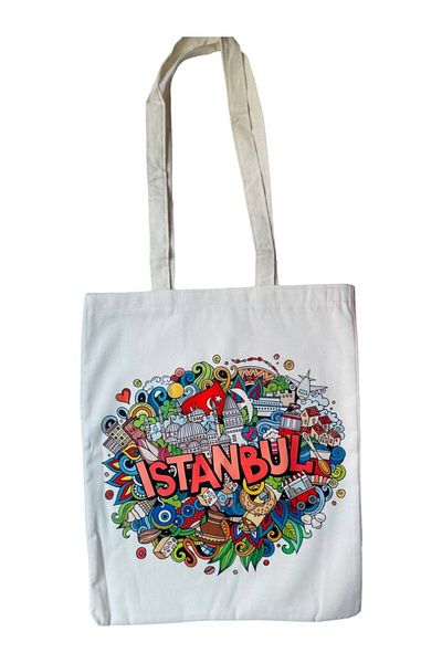GALATA GIFT 40*34 cm Printed Cloth Unisex Bag - Teen and Adult Women, School and College Bag