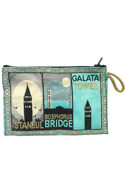 GALATA GIFT Γυναικείο πορτοφόλι μεσαίου μεγέθους - Κομψό, με φερμουάρ, φόδρα, πορτοφόλι νομισμάτων με σχέδιο κιλίμ 15x10