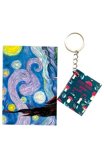 GALATA GIFT Set de blocnotes și brelocuri mici - Set de motivație distractivă bilaterală
