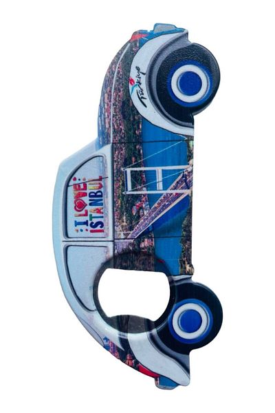 GALATA GIFT Istanbul Themed - Car Shaped Bottle Opener Magnet, Soda and Gazoz Opener Fridge Magnet
