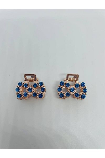 GALATA GIFT Cataramă dublă Fluture albastru cu zirconiu în formă de panglică