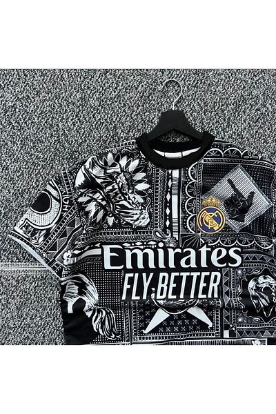 Altamira Emirates Printed Black Oversize Ανδρικό T-Shirt - Crew Neck