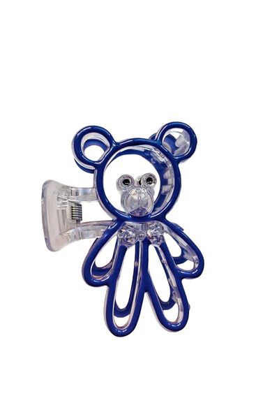 GALATA GIFT Cataramă cu zăvor, mărime mare, culoare transparentă, cataramă solidă cu ursuleț XL, cataramă cu buton de 8 cm