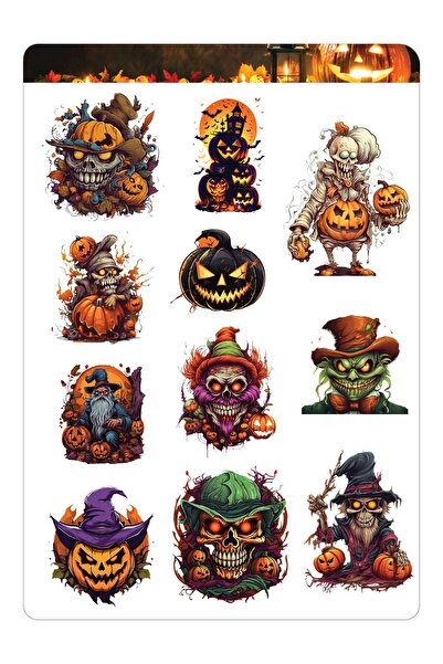 cakaybu Set de autocolante pentru Halloween - 1