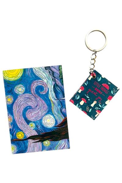 GALATA GIFT Set de blocnotes și brelocuri mici - Set de motivație distractivă bilaterală