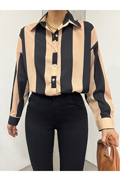 HİJABAYA Πουκάμισο με χοντρές ρίγες με κουμπιά