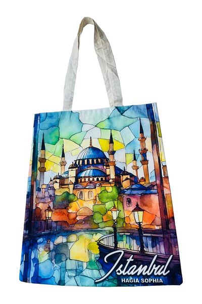 GALATA GIFT Geantă unisex din pânză imprimată 40*34 cm - Geantă pentru femei, școală și universitate pentru tineri și adulți