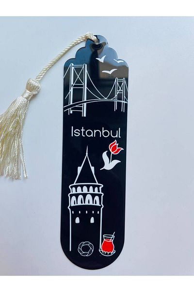 GALATA GIFT Icoane ale Istanbulului Semn de carte cu ciucuri, colorat și vibrant