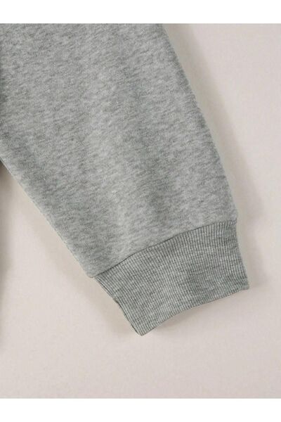 Altamira Erkek Gri Originals Baskılı Oversize Kapşonlu Sweatshirt