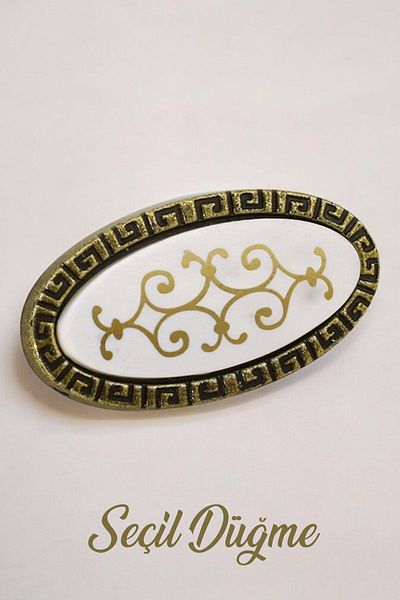 Badem10 Antique Sari Select Button Metal - Mobilier de bucătărie Dulap și mâner