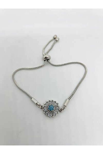 GALATA GIFT Steel Bracelet with Elevator Stone, Fatima's Hand Series