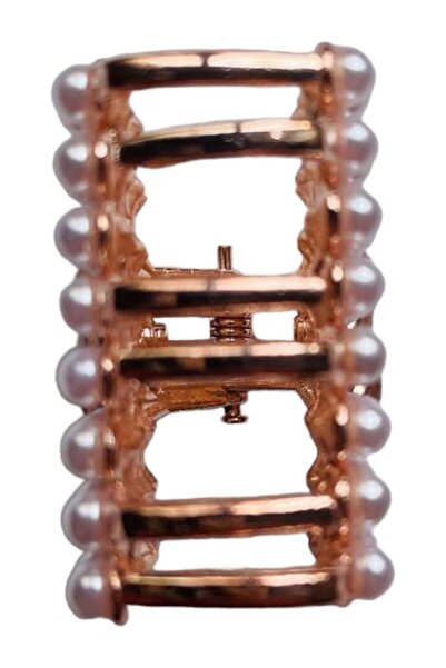 GALATA GIFT Πέρλα, Χρυσό, Μέταλλο, Κούμπωμα με σφιγκτήρα, Κλιπ μαλλιών με μανταλάκι, Στιβαρό σιδερένιο κούμπωμα 5cm