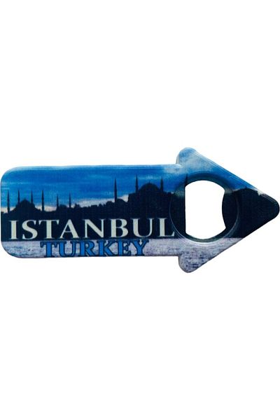 GALATA GIFT Magnet pentru deschizător de sticle în formă de săgeată cu tematică Istanbul - Soda, Soda și Frigider