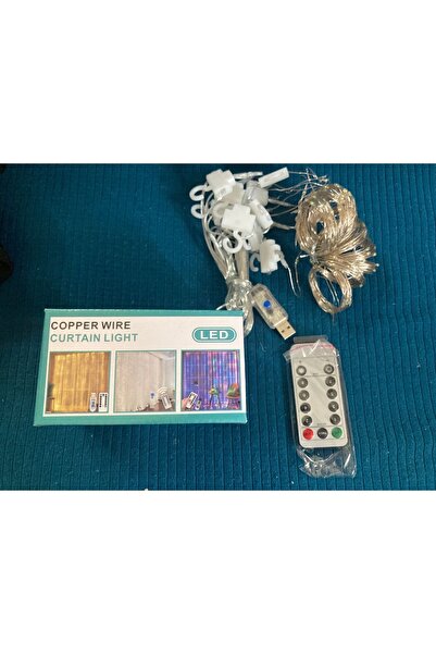borayris Perde Led 3x3 Metre Kumandalı 8 Mod Ambiyans Ayarlabilir Boy Dekor Mikro BEYAZ Led Işık Perde