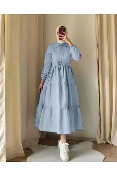 CNG MODA Hijab Tricotone Dress - Wrinkled