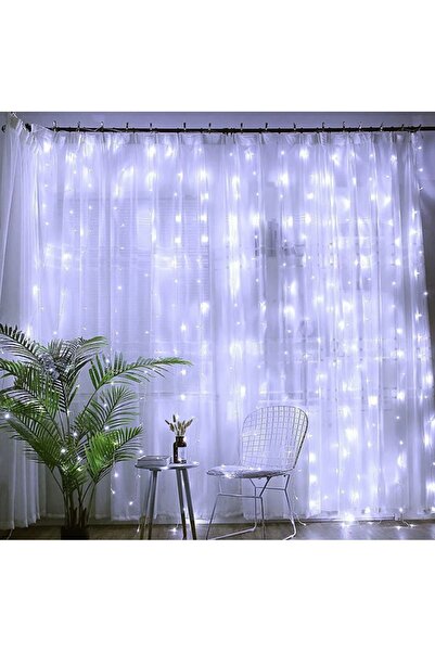 borayris Perde Led 3x3 Metre Kumandalı 8 Mod Ambiyans Ayarlabilir Boy Dekor M...