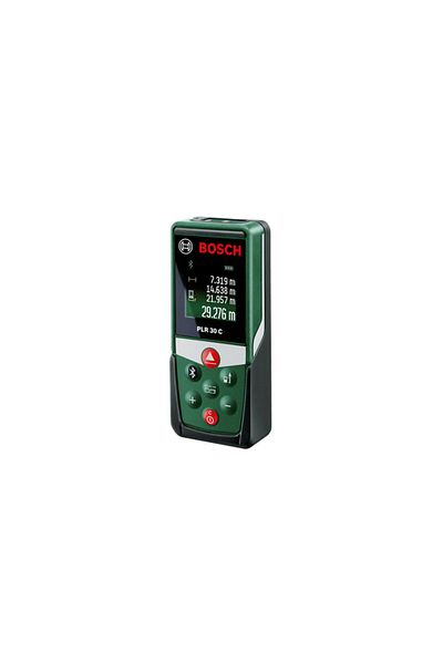 Bosch PLR 30 C DIY Digital Rangefinder with Bluetooth connectivity enables easy transfer data to gadges