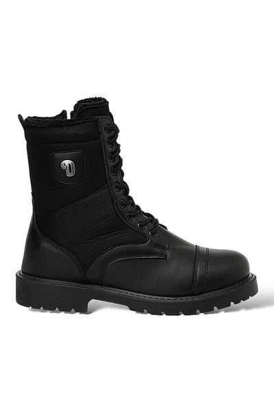 Liger Black Men's Boots - Water and Cold Resistant, Zippered and Furry