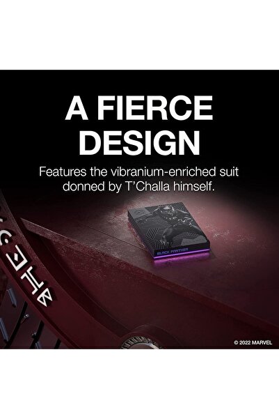 Seagate Seagate Firecuda Marvel Black Panther, 2 Tb Harici Sabit Disk Usb 3.2 Gen 1 Stlx2000401