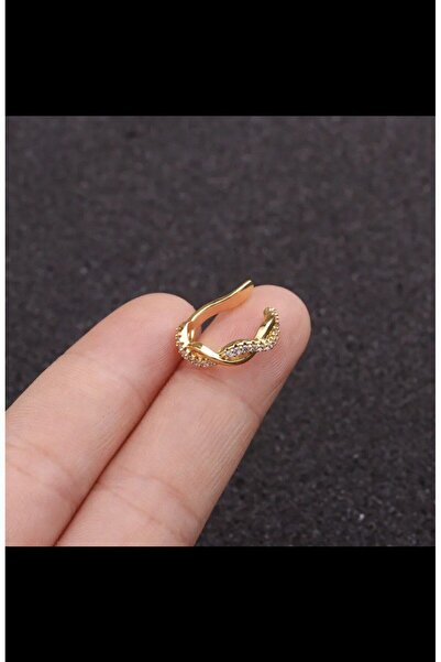 Arescollection kararmaz earcuff sıkıştırmalı kıkırdak conch orbital delik gerektirmeyen küpe