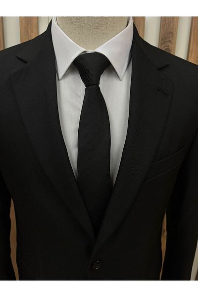 HÜRMEN Straight Black Jacket Pants Suit