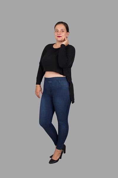 Truva XXL Black Plus Size Blouse - Short Front and Long Back Style