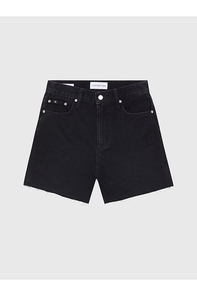 Calvin Klein Women's Brand Logo Stylish Looking Jeans Denim Fabric Short Capri Pants Black Denim Capri J20J222812-1B