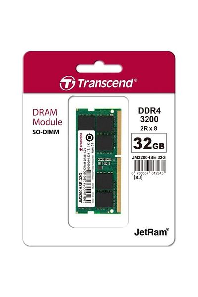 Transcend Jm3200Hse-32G 32Gb Ddr4 3200Mhz Cl22 1.2V Notebook Ram