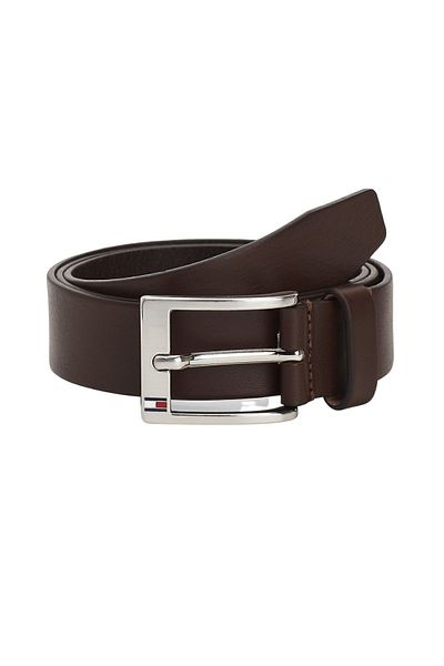 Tommy Hilfiger Men's Buckle Belt - Elegant and Stylish Square Metal Buckle with Logo Black/White Am0am08363-066
