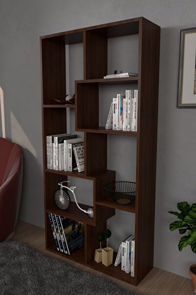 Moonlife Ersinan Zebra Dekoratif Kitaplık Ceviz