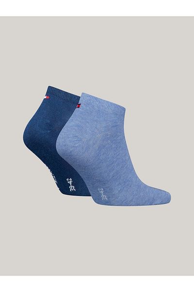 Tommy Hilfiger Men's Blue Socks - Cotton, Short Daily Use, Logo Detailed 09A 3423001 -047