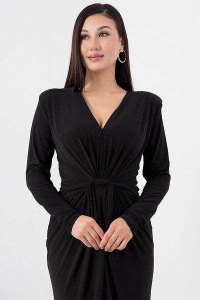 PULLIMM Rochie de nisip cu mâneci lungi cu decolteu în V - NY4411
