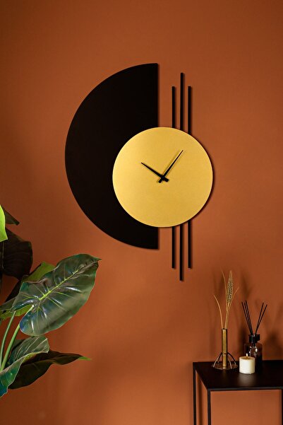 Artepera Eclipse Metal Sessiz Duvar Saati - 84 X 57 Cm - Modern Ev Dekorasyonları - Aps144
