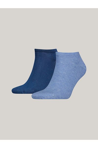 Tommy Hilfiger Men's Blue Socks - Cotton, Short Daily Use, Logo Detailed 09A 3423001 -047
