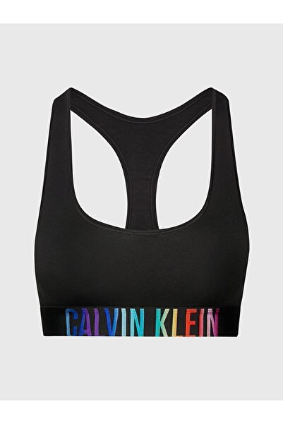 Calvin Klein Women's Black Sports Bra - Comfortable and Breathable, Elastic Band Daily Use