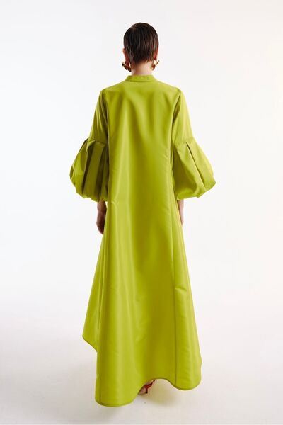 Nuum Design Taffeta Pleat Sleeve Dress