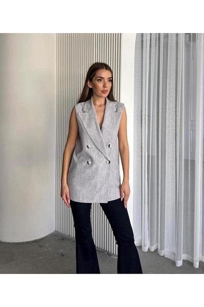 mydukkan.co Gray Buttoned Vest
