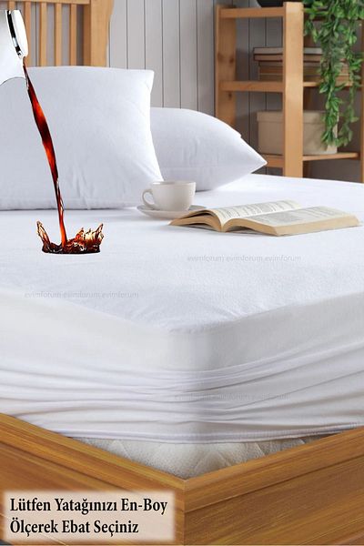 Formeya Weißes Micro-Spannbettlaken-Set mit flüssigkeitsdichter Matratze und Kissen (11 Größen)