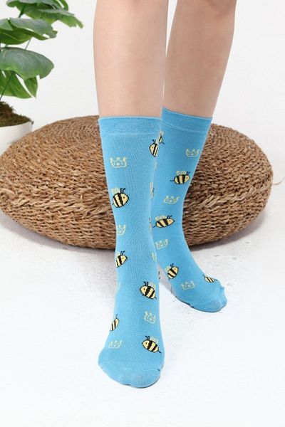 Socks Tunnel Цветни чорапи с пчелни шарки