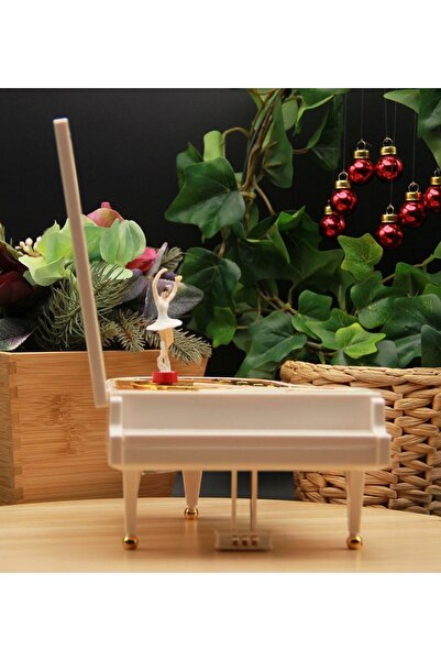 HEDİYEBİZİZ Büyük Boy - Premium Dans Eden Balerinli Piyano Müzik Kutusu