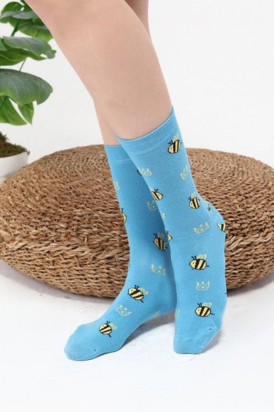 Socks Tunnel Цветни чорапи с пчелни шарки
