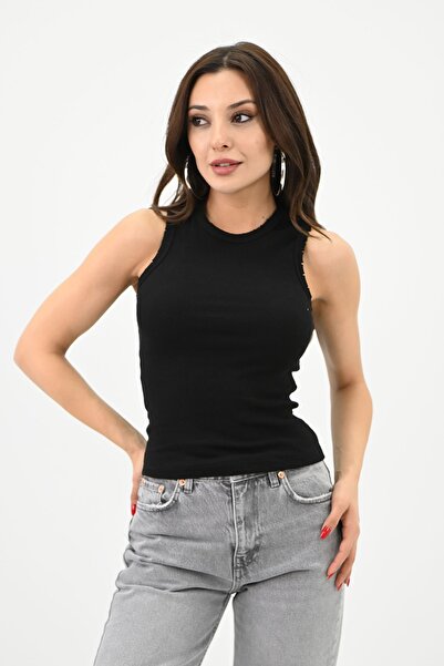 Koza Butik Bluză fără mâneci pentru damă, cu decolteu, 1755-24