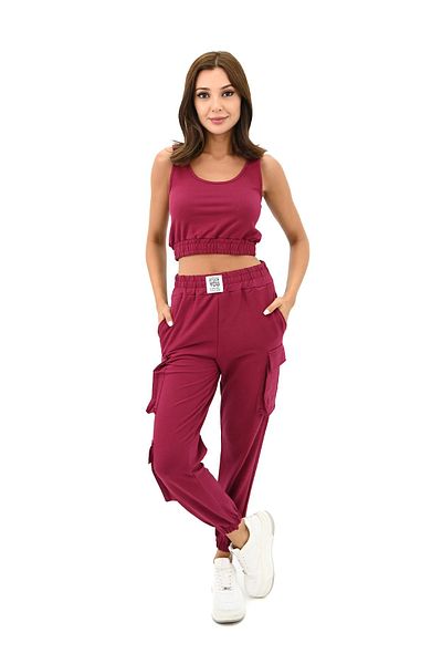 Koza Butik Set bluză și pantaloni de trening cu bretele - Detaliat 3715-23